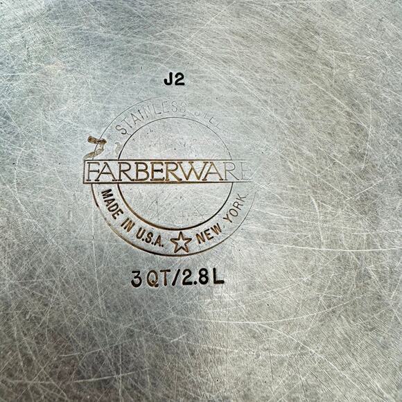 Vintage Farberware 3 Qt Stainless Steel Saucepan Pan Tools of the Trade Lid USA - Picture 5 of 7